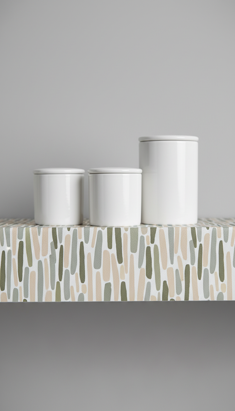 Olive Slate patterned vinyl shelf liner